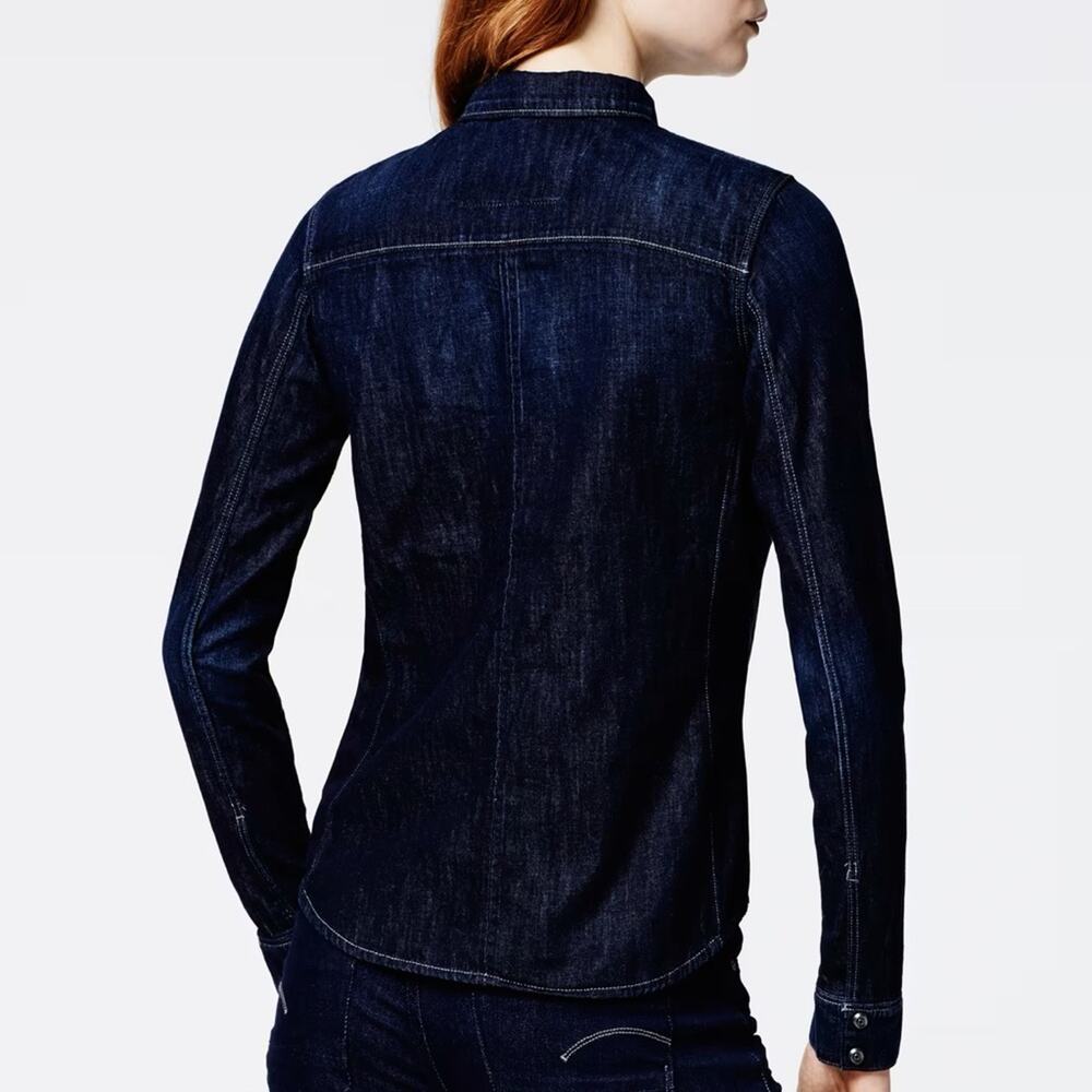 G-Star Raw Hunter‎ 5620 Straight Shirt Lightweight Dark Denim Button Down Size S - Picture 3 of 15